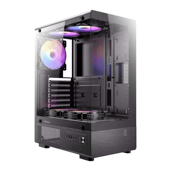 מארז Antec VCX300 ARGB Black Mid-Tower ATX עם 5 מאווררים