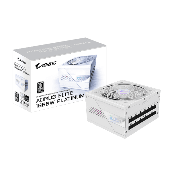 ספק כוח GIGABYTE AE1000PM PG5 V2 ICE 1000W PCIe 50 ATX 3.0 80 PLUS Gold