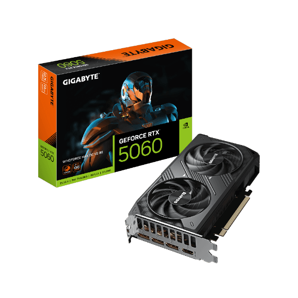 כרטיס מסך Gigabyte RTX 5060 WINDFORCE MAX OC V2 8GB