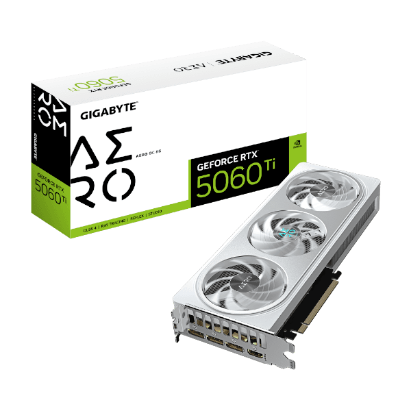 כרטיס מסך Gigabyte GeForce RTX 5060 Ti AERO OC 8GB White