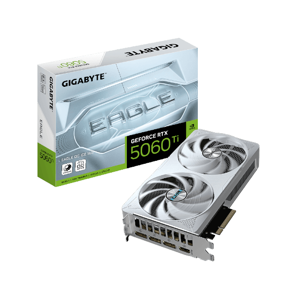 כרטיס מסך GIGABYTE RTX 5060 Ti Eagle OC ICE 16GB White