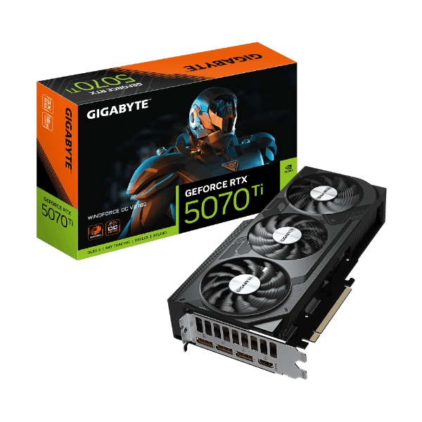 כרטיס מסך GIGABYTE GeForce RTX 5070 Ti WINDFORCE OC V2 16G