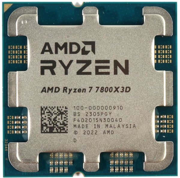 מעבד AMD Ryzen 7 7800X3D Max 5.0 GHZ 8Crs PCIE 5.0 AM5