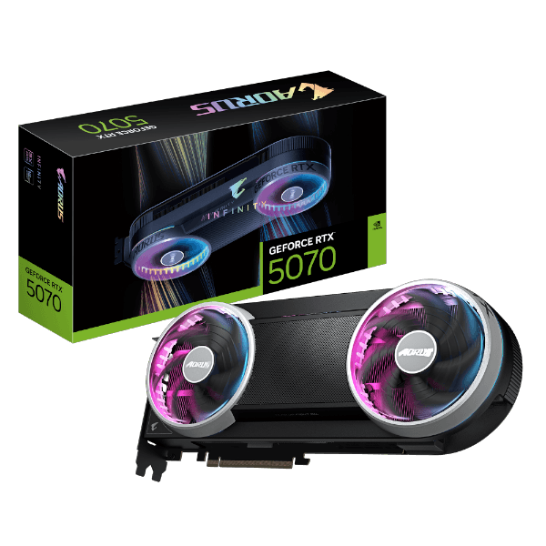 כרטיס AORUS RTX 5070 INFINITY 12GB GDDR7 WINDFORCE HYPERBURST