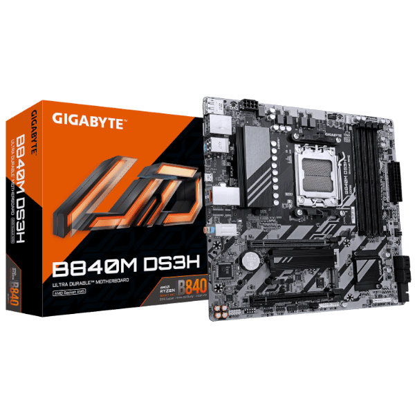 לוח אם Gigabyte B840M DS3H עבור AMD AM5 CPU עם DDR5 ו-HDMI