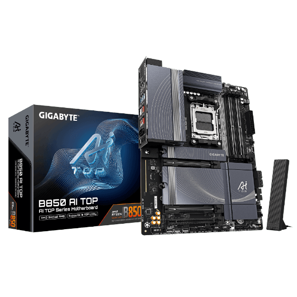 לוח אם GIGABYTE B850 AI TOP WIFI7 ATX DDR5 AM5 2x10GBE LAN