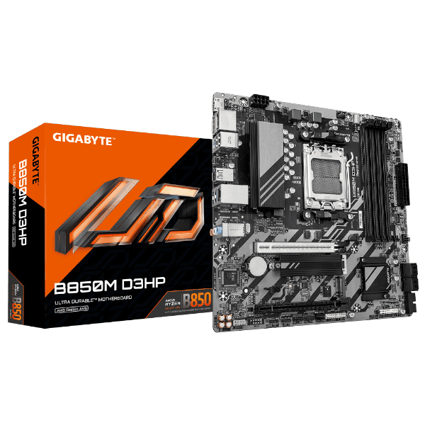 לוח אם GIGABYTE B850M D3HP MICRO-ATX DDR5 AM5 עם 1GB LAN