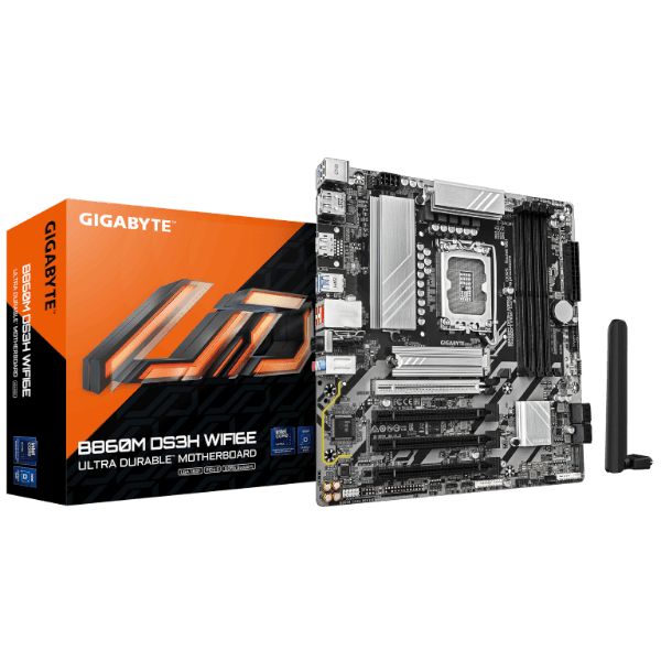 לוח אם GIGABYTE B860M DS3H Micro-ATX WIFI BT DDR5 לאינטל דור 15
