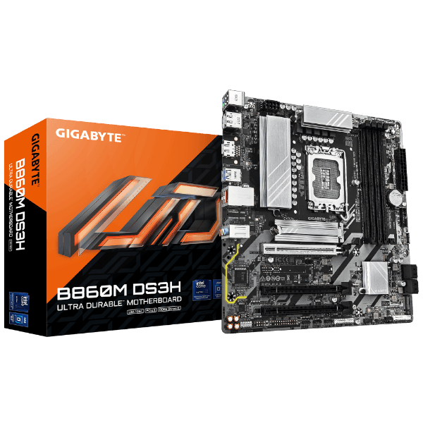 לוח אם GIGABYTE B860M DS3H Micro-ATX עם 2.5GbE Lan ו-DDR5