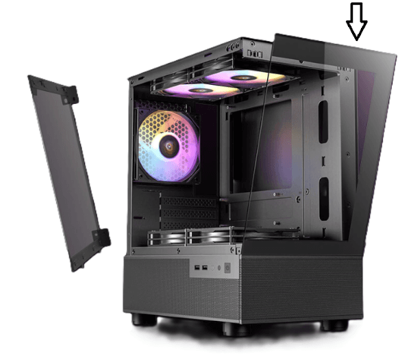 פנל קידמי ANTEC CX200M שחור – איכות ומראה יוקרתי