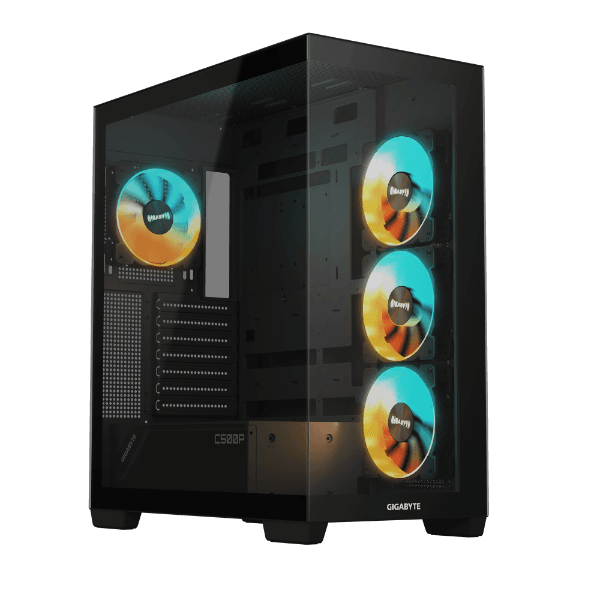 מארז GIGABYTE C500 PANORAMIC STEALTH Mid-Tower עם 4 מאווררי ARGB