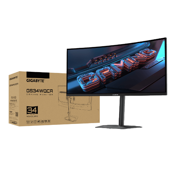 מסך Gigabyte GS34WQCA 34 WQHD VA 1Ms 120Hz HDR10 Curved Vesa100