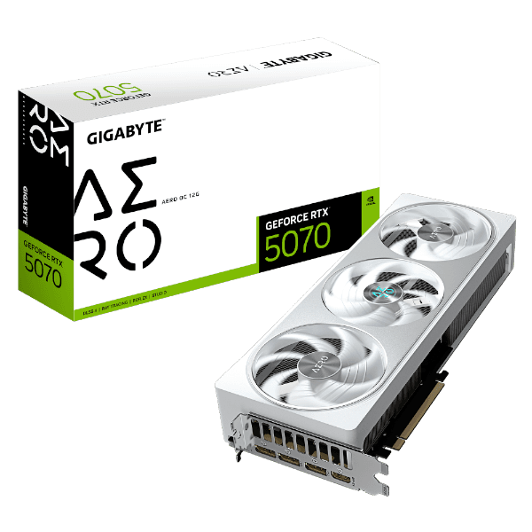 כרטיס מסך GIGABYTE GeForce RTX 5070 AERO OC 12G – ביצועים גבוהים