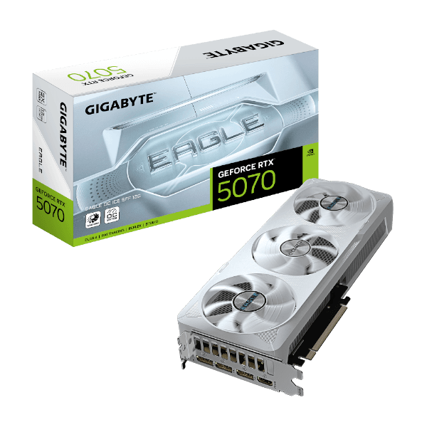 כרטיס מסך GIGABYTE GeForce RTX 5070 EAGLE OC ICE SFF 12G