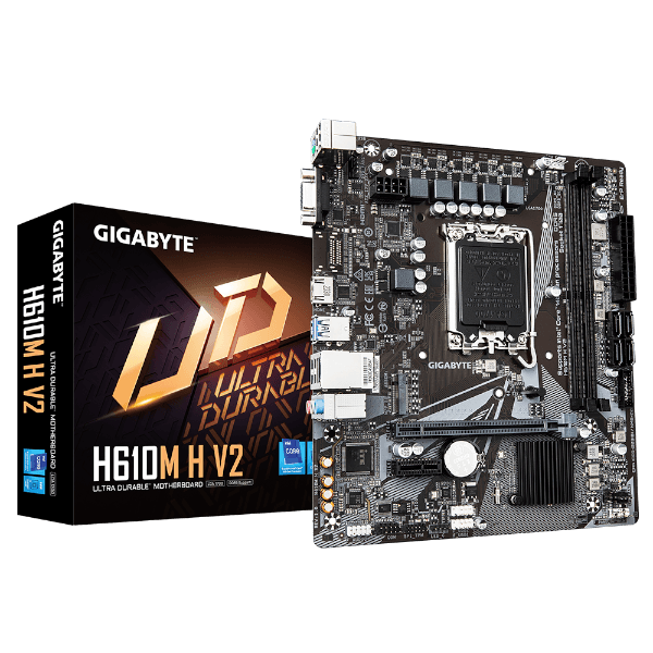 לוח Gigabyte H610M H V2 Intel דור 12-14 עם DDR5 ו-HDMI