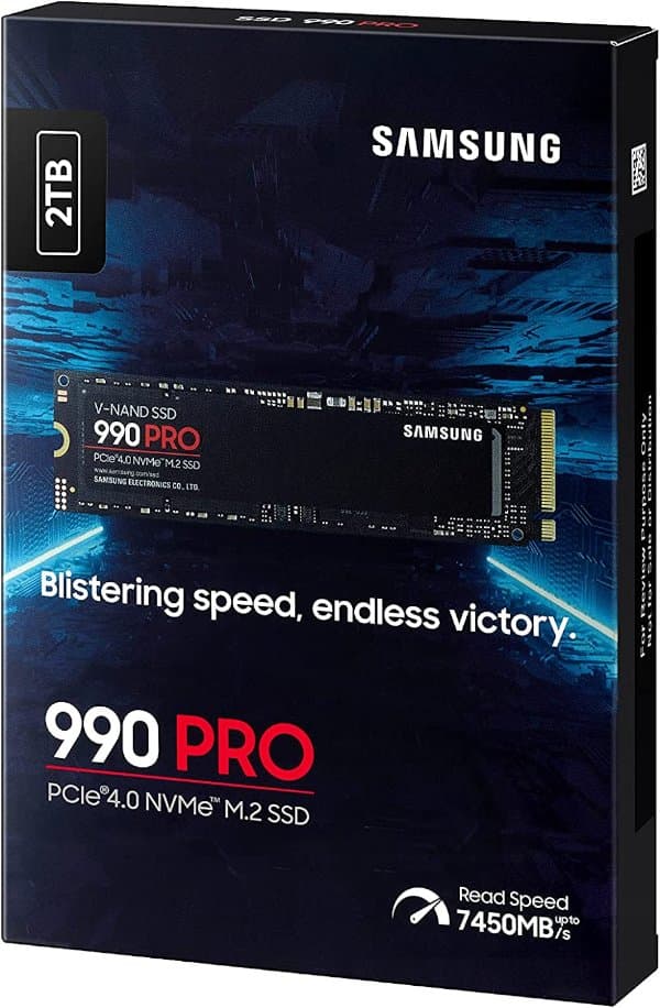 דיסק פנימי Samsung 990 PRO 2TB NVMe GEN4 עם מהירות קריאה עד 7450MB/s