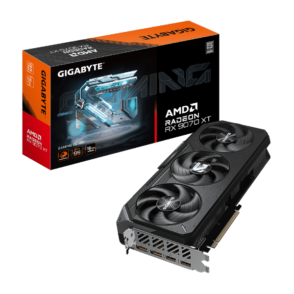 כרטיס מסך Gigabyte RX9070 XT Gaming OC עם 16GB זיכרון