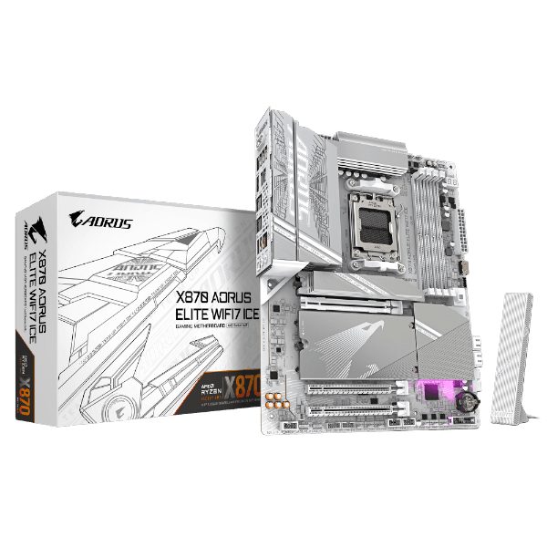 לוח אם GIGABYTE X870 AORUS ELITE X ICE X3D WIFI7 ATX BT 2.5GBE