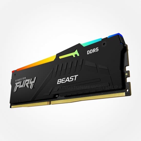 זיכרון RAM Kingston Fury Beast RGB 16GB DDR5 5600MHZ C36 AMD EXPO