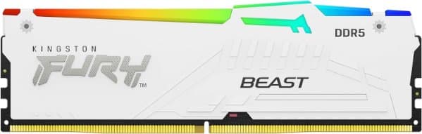 זכרון לנייח Kingston FURY Beast White RGB 32GB 6000Mhz C30