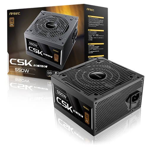 ספק כוח Antec CSK 550DC 550W ATX Non-Modular PSU 80 plus Bronze