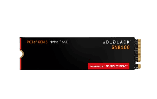 דיסק פנימי WD Black SN8100 1TB NVMe PCIe 5.0 M2 2280
