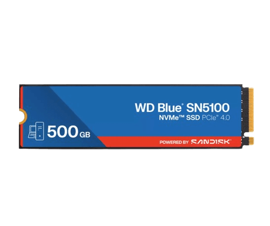 דיסק פנימי WD BLUE SN5100 512GB NVMe עם מהירות קריאה עד 6600MB/S