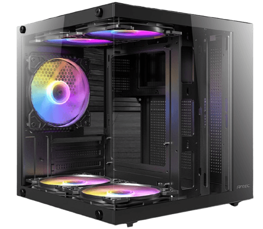 מארז Antec VCX10M ARGB Mini Tower Micro-Atx עם 5 מאווררים RGB